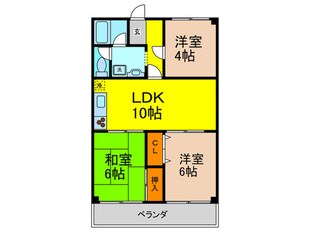 グリ－ンパレス千里中央Ｂ棟の物件間取画像